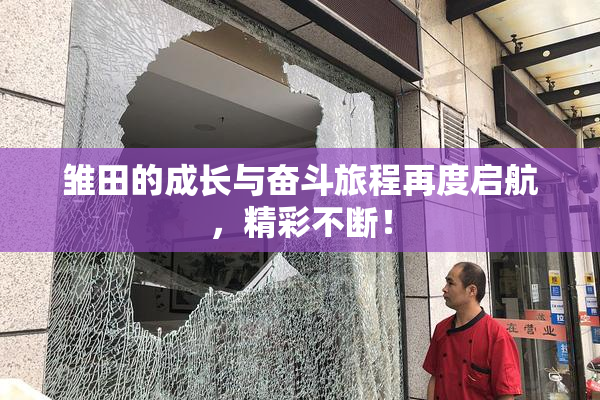雏田的成长与奋斗旅程再度启航，精彩不断！