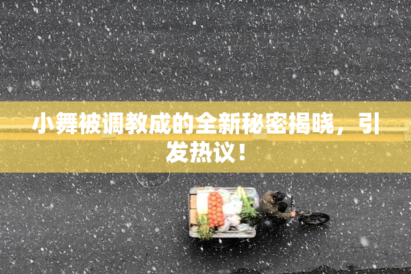 小舞被调教成的全新秘密揭晓，引发热议！
