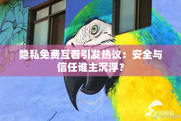 隐私免费互看引发热议：安全与信任谁主沉浮？