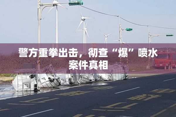 警方重拳出击，彻查“爆”喷水案件真相