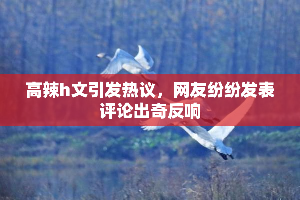 高辣h文引发热议，网友纷纷发表评论出奇反响