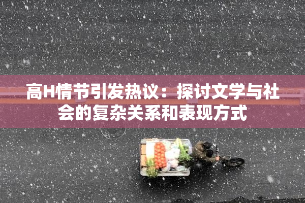 高H情节引发热议：探讨文学与社会的复杂关系和表现方式