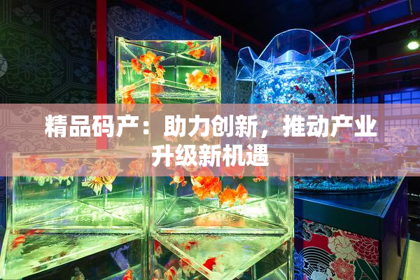 精品码产：助力创新，推动产业升级新机遇