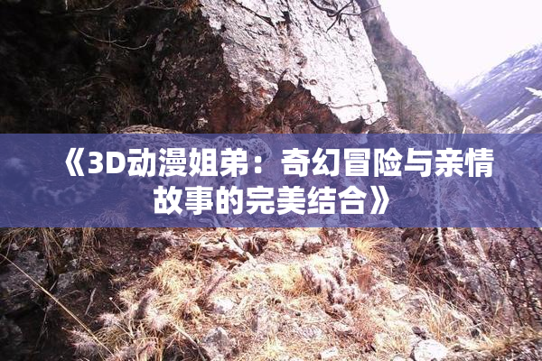 《3D动漫姐弟：奇幻冒险与亲情故事的完美结合》