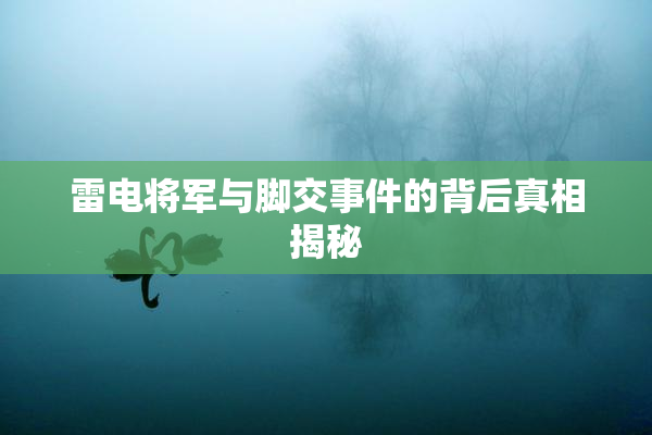 雷电将军与脚交事件的背后真相揭秘