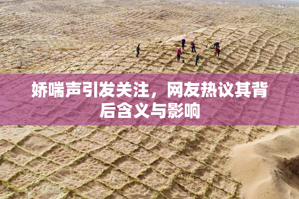 娇喘声引发关注，网友热议其背后含义与影响