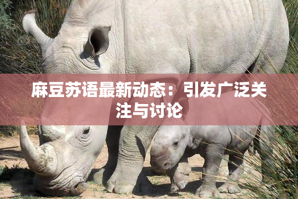 麻豆苏语最新动态：引发广泛关注与讨论