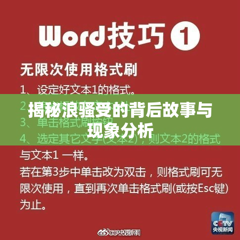 揭秘浪骚受的背后故事与现象分析