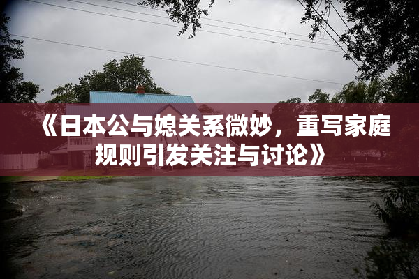《日本公与媳关系微妙，重写家庭规则引发关注与讨论》
