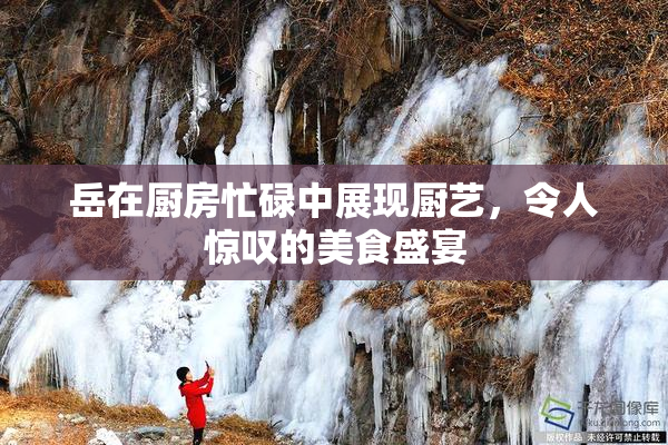 岳在厨房忙碌中展现厨艺，令人惊叹的美食盛宴
