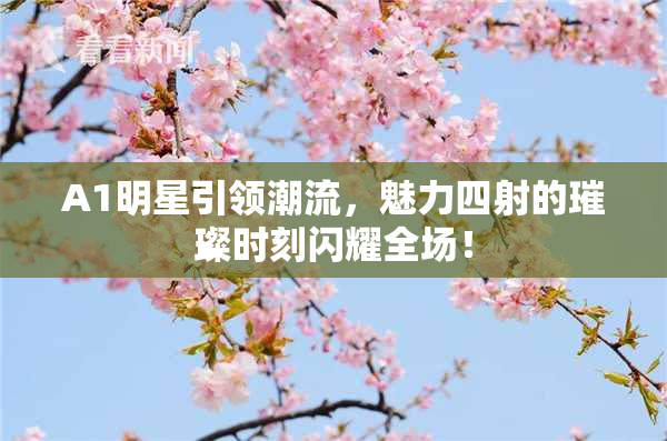 A1明星引领潮流，魅力四射的璀璨时刻闪耀全场！