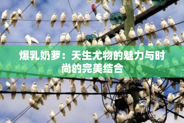 爆乳奶萝：天生尤物的魅力与时尚的完美结合