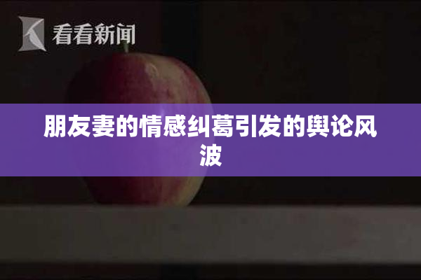 朋友妻的情感纠葛引发的舆论风波