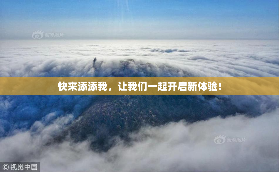 快来添添我，让我们一起开启新体验！