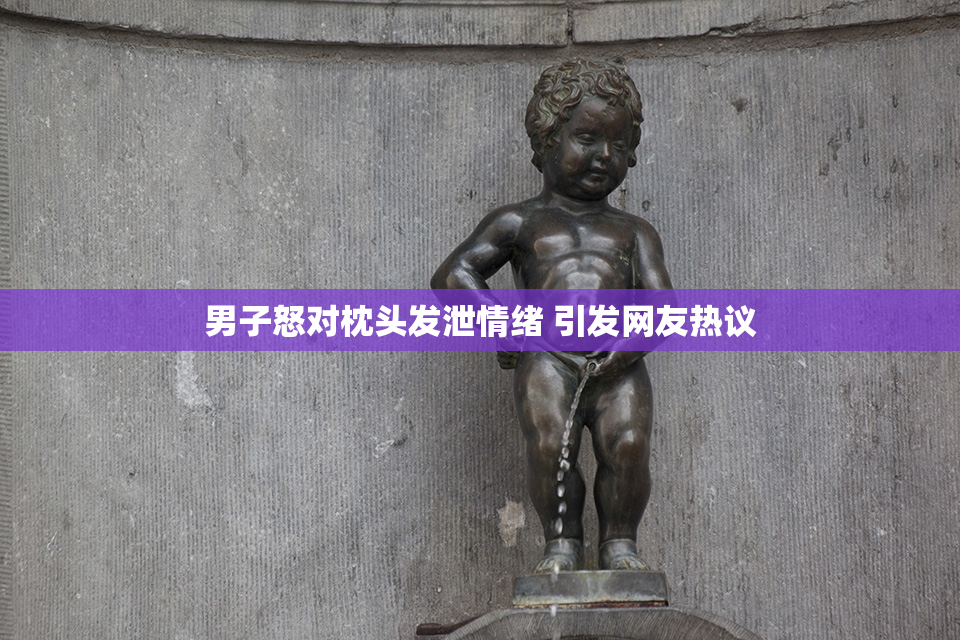 男子怒对枕头发泄情绪 引发网友热议