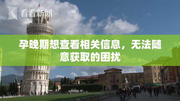 孕晚期想查看相关信息，无法随意获取的困扰