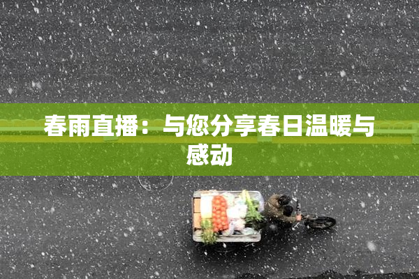 春雨直播：与您分享春日温暖与感动