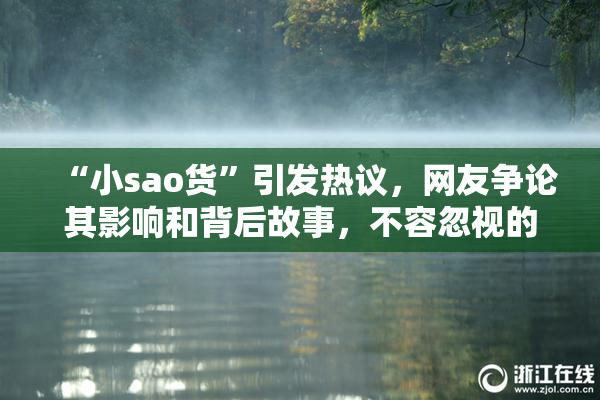 “小sao货”引发热议，网友争论其影响和背后故事，不容忽视的文化现象。