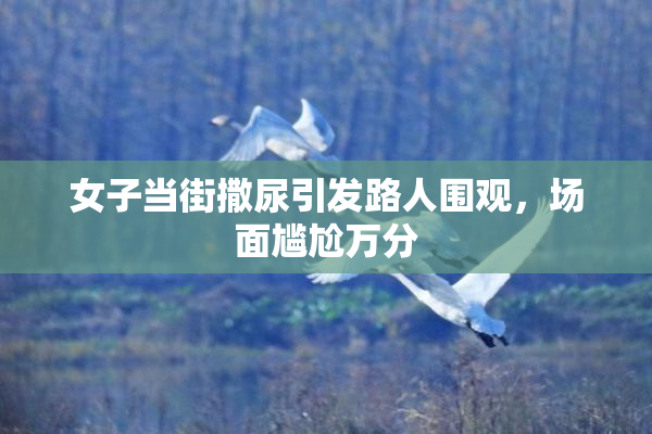 女子当街撒尿引发路人围观，场面尴尬万分