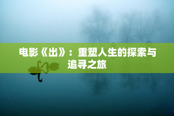 电影《出》：重塑人生的探索与追寻之旅