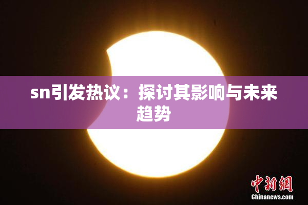 sn引发热议：探讨其影响与未来趋势