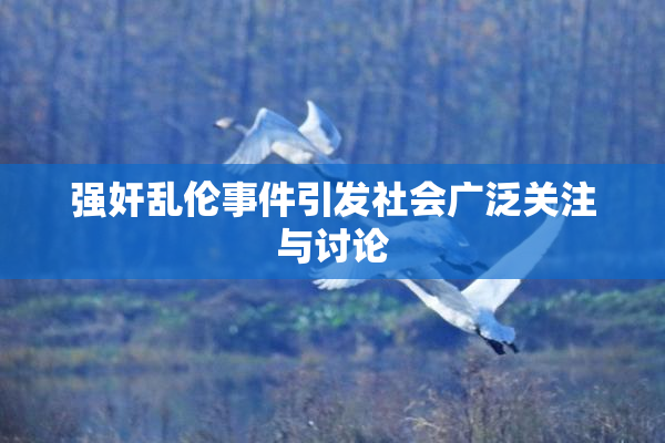 强奸乱伦事件引发社会广泛关注与讨论