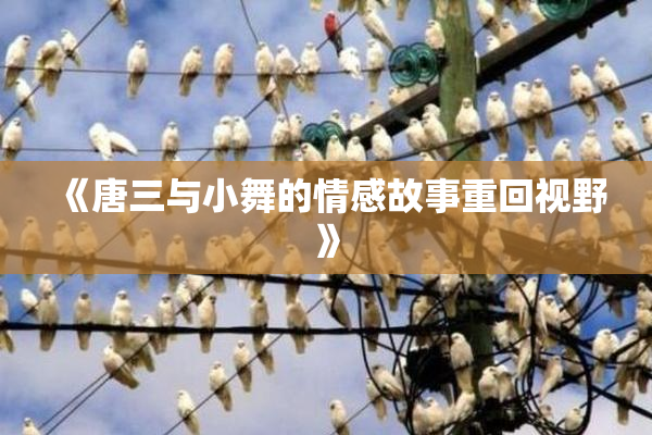 《唐三与小舞的情感故事重回视野》