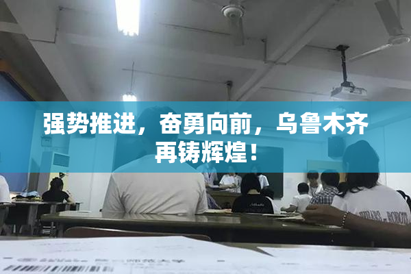 强势推进，奋勇向前，乌鲁木齐再铸辉煌！