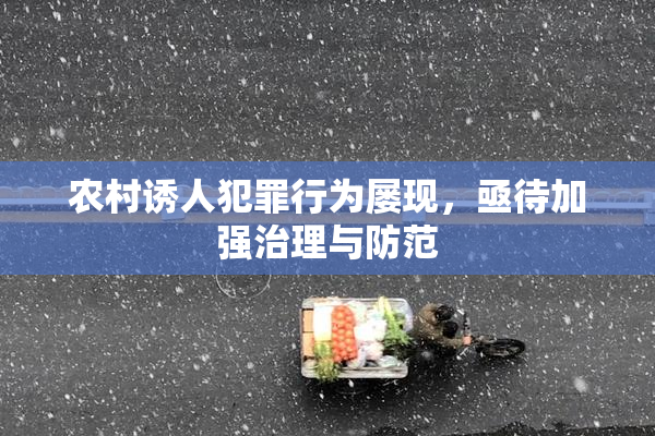 农村诱人犯罪行为屡现，亟待加强治理与防范