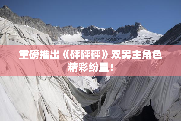 重磅推出《砰砰砰》双男主角色精彩纷呈！