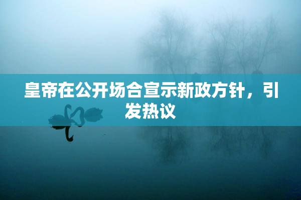 皇帝在公开场合宣示新政方针，引发热议