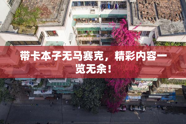 带卡本子无马赛克，精彩内容一览无余！