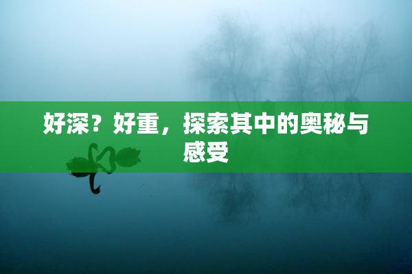 好深？好重，探索其中的奥秘与感受