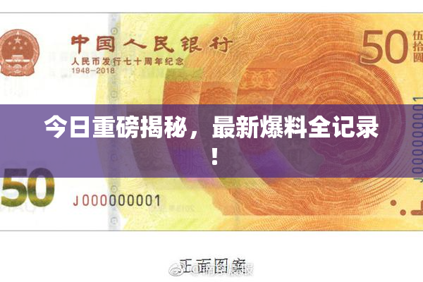 今日重磅揭秘，最新爆料全记录！