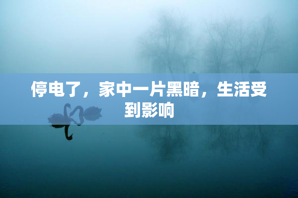 停电了，家中一片黑暗，生活受到影响