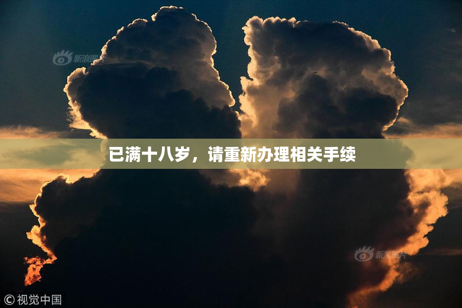 已满十八岁，请重新办理相关手续
