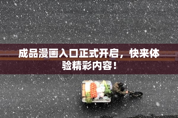 成品漫画入口正式开启，快来体验精彩内容！