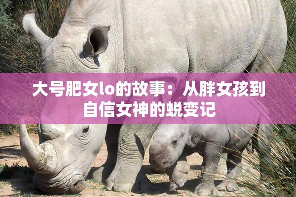 大号肥女lo的故事：从胖女孩到自信女神的蜕变记