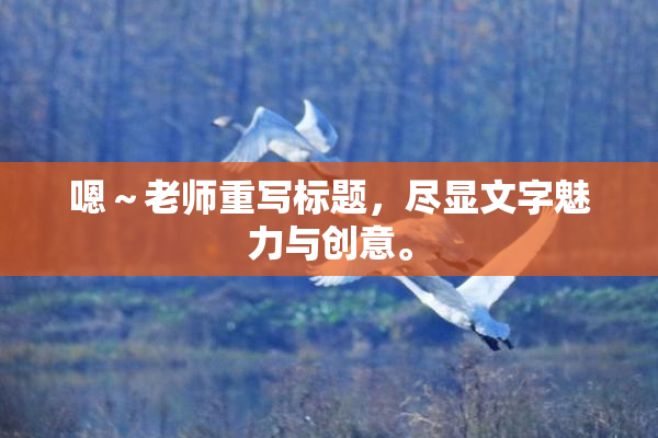 嗯～老师重写标题，尽显文字魅力与创意。