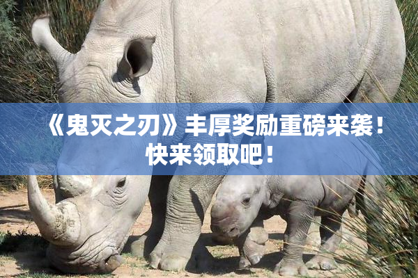 《鬼灭之刃》丰厚奖励重磅来袭！快来领取吧！