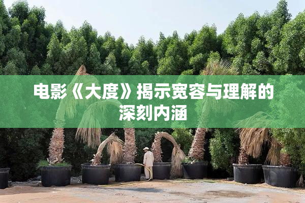 电影《大度》揭示宽容与理解的深刻内涵