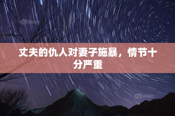 丈夫的仇人对妻子施暴，情节十分严重