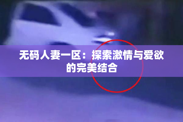 无码人妻一区：探索激情与爱欲的完美结合
