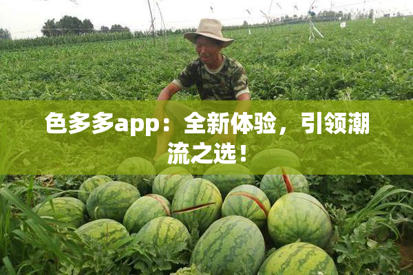 色多多app：全新体验，引领潮流之选！