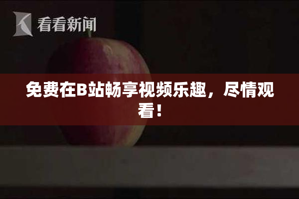 免费在B站畅享视频乐趣，尽情观看！