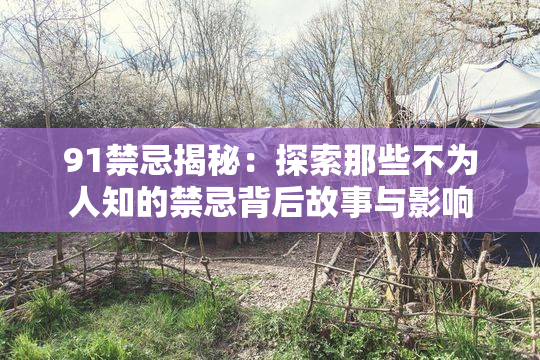 91禁忌揭秘：探索那些不为人知的禁忌背后故事与影响