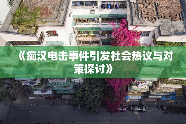 《痴汉电击事件引发社会热议与对策探讨》