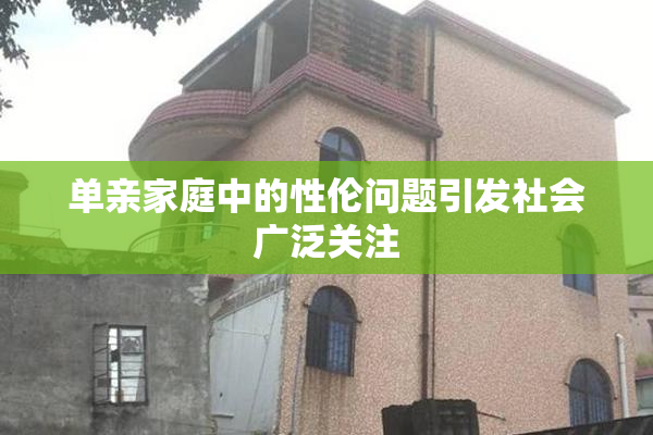 单亲家庭中的性伦问题引发社会广泛关注
