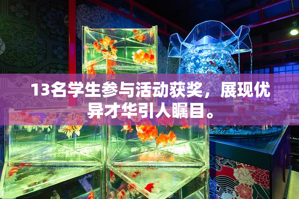 13名学生参与活动获奖，展现优异才华引人瞩目。