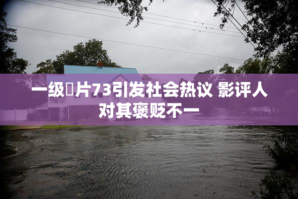 一级婬片73引发社会热议 影评人对其褒贬不一